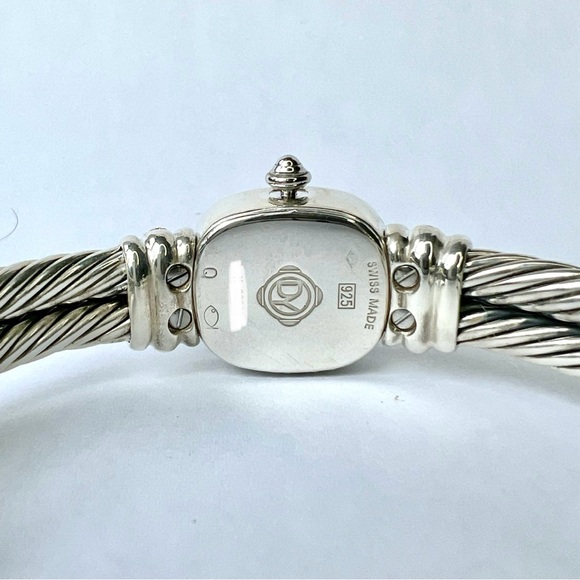 DAVID YURMAN CHELSEA Quartz 19mm 925 Silver/18K YG .75TCW DIAMOND Bracelet Watch - Picture 6 of 9